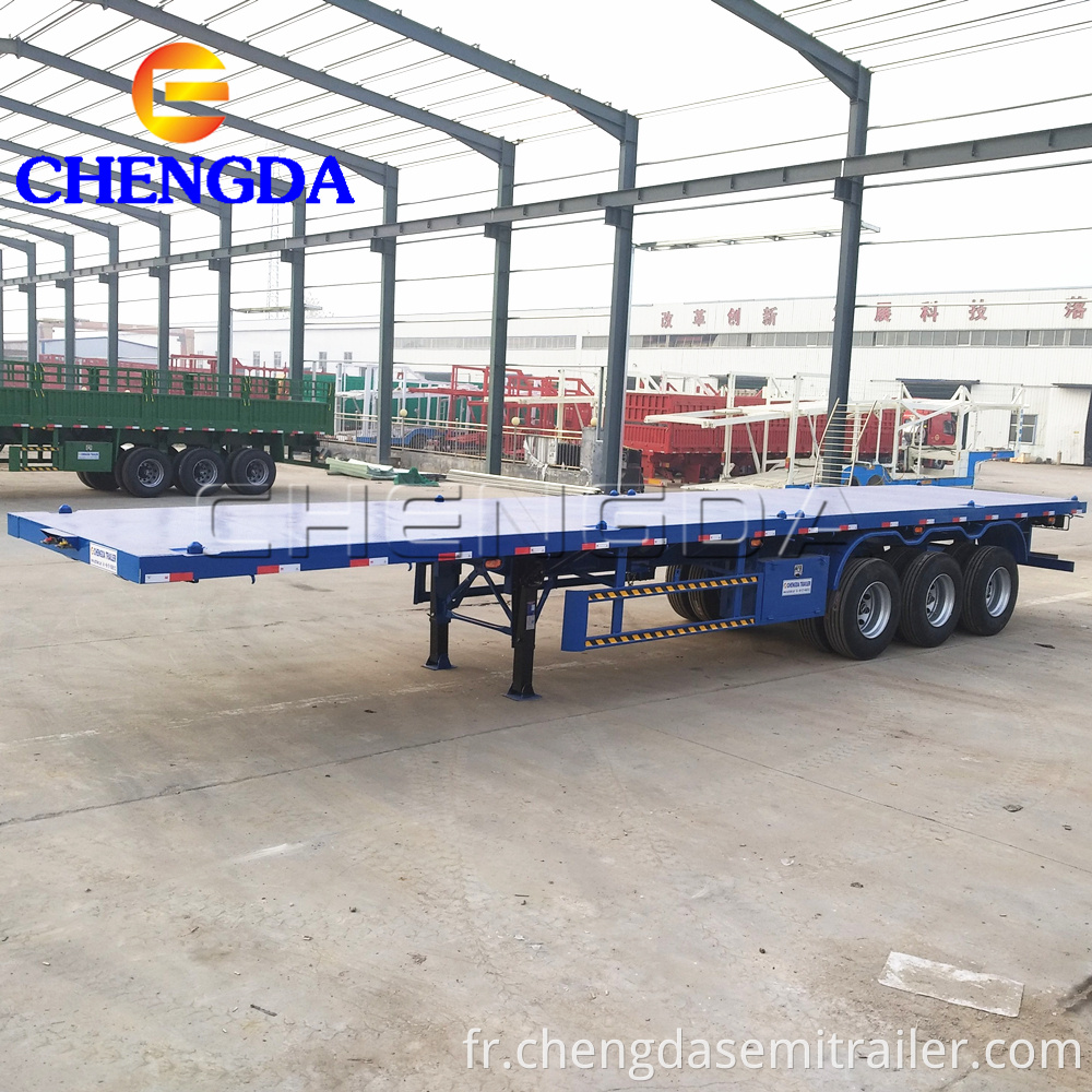 3 axle container 40ft flatbed trailer